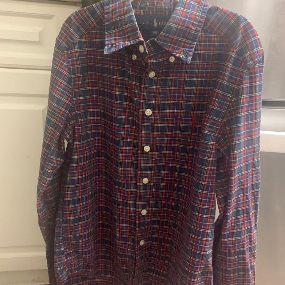 Boy's Polo Ralph Lauren Plaid Dress Shirt - Size 8